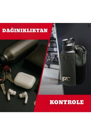 Peakmotion Manyetik Haki Spor Çantası Suya Dayanıklı Tasarım, Çok Bölmeli Spor & Seyahat Çantası