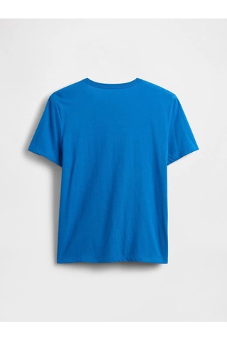 Gap V-frch Logo Arch Tee Mavi