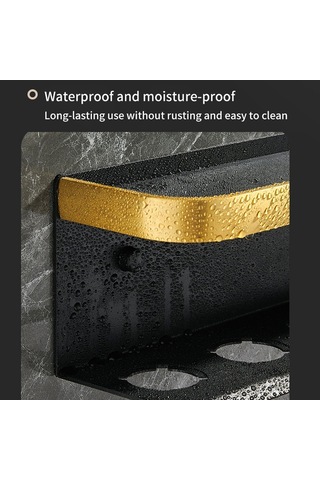 Airwrap Duvara Monte Raf Depolama Rafı İçin, Renk: A Tipi Siyah Altın Diğer