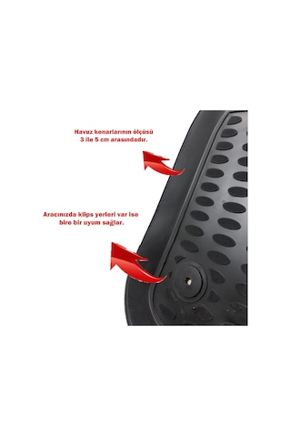 Leader Honda Civic 2007-2012 Fd6 Arası 3D Havuzlu Paspas Siyah