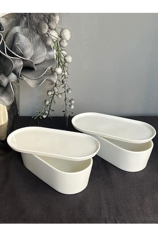 Be Original 20 Cm 2&apos Li Oval Kapaklı Fırın & Saklama Kabı