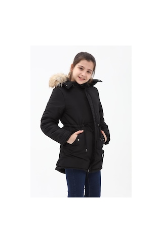 Benitto Kids Kız Çocuk Kaban 51256-Siyah