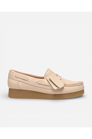 Clarks Wallabeeevosea Cream Leather Kadın Krem Günlük Ayakkabı 26186338