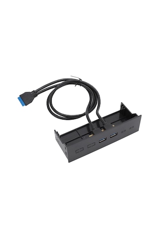 Xindoker 5.25 İnç Bilgisayar Ön Paneli Hubu, Usb 3.0 Çift Port, 5gbps Hızlı Transfer, Optik Sürücü Bölgesi Genişletme, Abs Malzeme