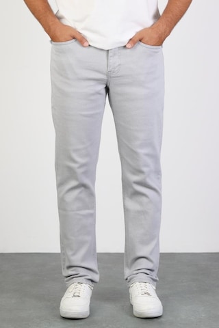HLT Jeans Erkek Gümüş Gri Regular Likralı Esnek Kot Pantolon 001