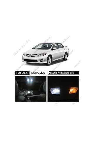 Fardoktoru Toyota Corolla Uyumlu 2007-2013 Beyaz Led Iç Aydinlatma Ampul Seti