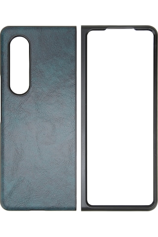 Galaxy Uyumlu Z Fold 3 Koyu Yeşil İş Derisi Kılıf Kaiyi