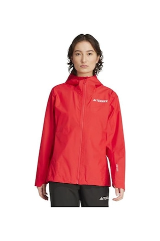 Adidas Terrex Multi 2.5l Kadın Kırmızı Kapüşonlu Ceket Kırmızı