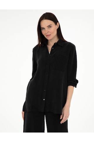 Pierre Cardin Kadın Gömlek Desenli 50305757-vr046 Siyah