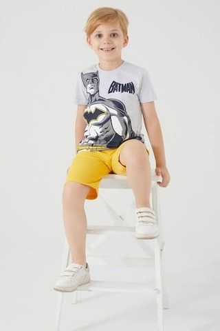 Batman Erkek Çocuk Bermuda Takım Kar Melanj