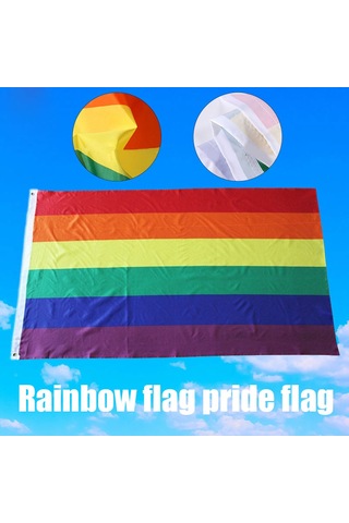İlerleme, Gökkuşağı Bayrağı 3x5ft Polyester Lgbtq Solmasına Dayanıklı Su Geçirmez Bayrak Diğer