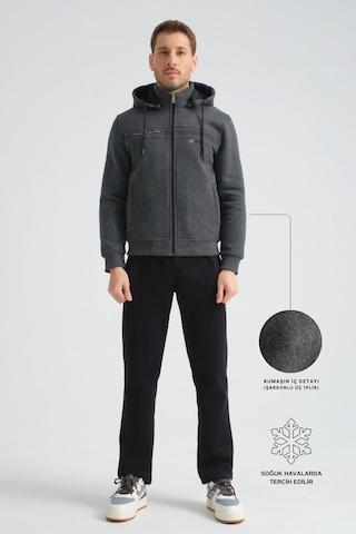 Shooter Sportswear Shooter Erkek Premium Kışlık Eşofman Takımı Regular Kapüşonlu Antrasit