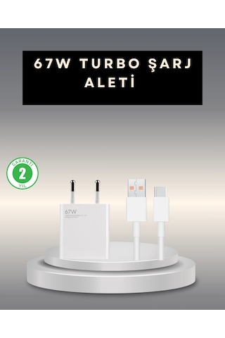 Mey İthalat 67 Watt Type C Şarj Adaptörü Poco X3 X4 X5 Pro Uyumlu -