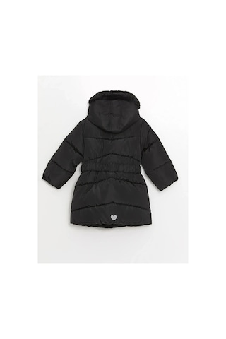 LC Waikiki Lcw Kids Yeni Siyah Kapüşonlu Kız Bebek Şişme Mont