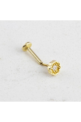 Glorria Altın Papatya Tragus Piercing Altın