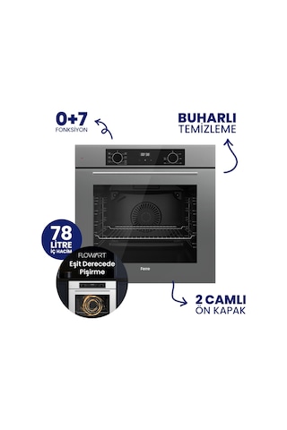 Flowart Digital QBL63CPR+BL138+D082-SA 5 Gözlü Gri Cam Ankastre Set