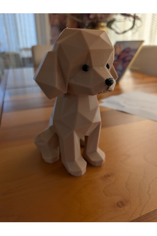 Toy Poodle Köpek Figürü Dekoratif Biblo 3d Baskı Sevimli Köpek Dekoru 11,7 15 18,8 Cm -