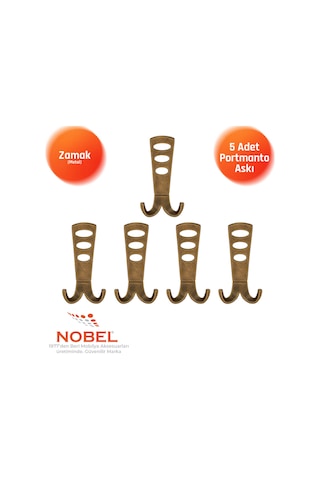 Seylan Portmanto Askısı, Metal Vestiyer Askısı, Anti K Sari, Duvar Ve Dolap Askılığı 5'li Set Vidalı