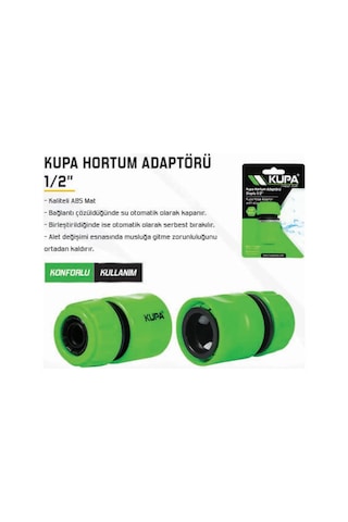 KUPA HORTUM ADAPTÖRÜ STOPLU 1/2