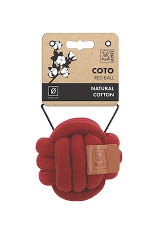 M-pets Coto Red Ball Örgü Top Köpek Oyuncağı 9,5 Cm 244-50007.01