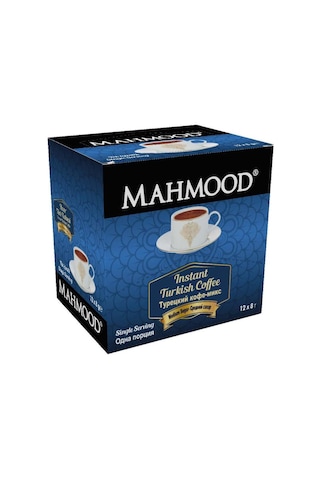 Mahmood Coffee Orta Şekerli Tek İçimlik Türk Kahvesi 12'li 8 Gr