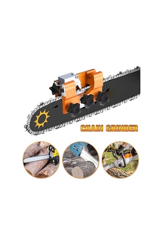 Novahub Küçük Ve Taşınabilir Zincirli Testere Bileyici Aparatı, 3 Taşlama Çubuğu İle, Hızlı Bileme Alet Seti