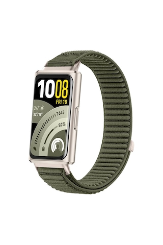 Huawei Band 11 / 11 Pro Kordon Dalgalı Cırt Cırt Hasır Strap