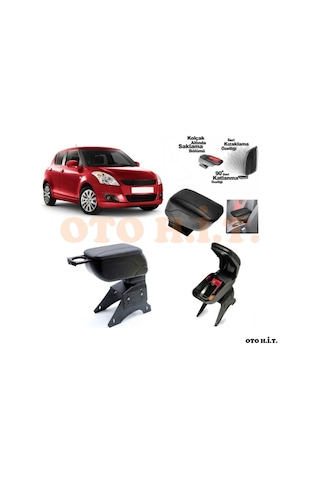 Suzuki Swift 06-12 Uyumlu Kol Dayama Ve Kolçak Sürgülü Bardaklıkl