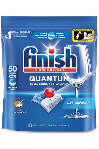 Finish Quantum Hepsi Bir Arada Bulaşık Makinesi Deterjanı 50 Tablet