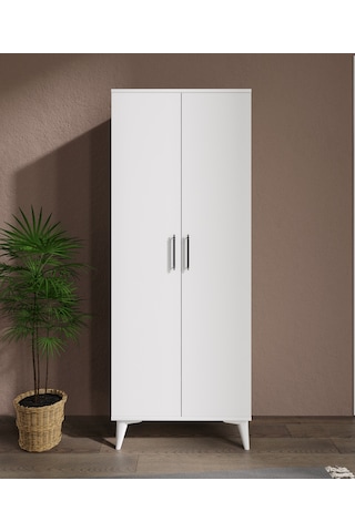 Rosepal Mobilya Rüya 9 Raflı 2 Kapaklı Beyaz Ayakkabılık Beyaz