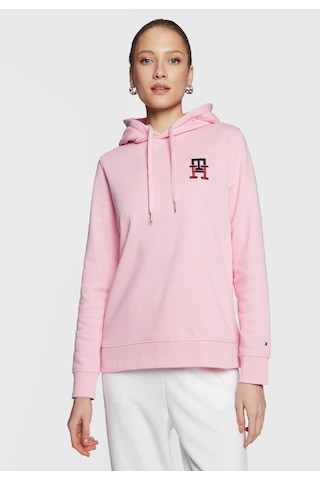 Tommy Hilfiger Byan Kapşonlu Sweatshirt Cepsiz Açık Pembe