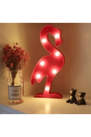 Led Işıklı Flamingo Gece Lambası Çok Renkli 11319288