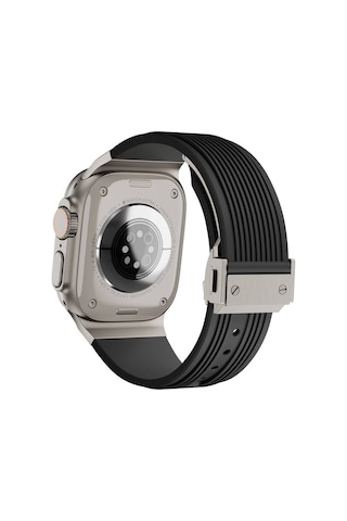 Apple Uyumlu Watch 44mm Zore Krd-113 Spor Görünümlü Silikon Kordon