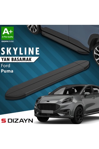 S-dizayn Ford Puma Skyline Siyah Yan Basamak 173 Cm 2019 Üzeri A+ Kalite