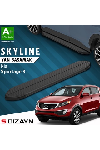 S-dizayn Kia Sportage 3 Skyline Siyah Yan Basamak 173 Cm 2010-2016 A+ Kalite