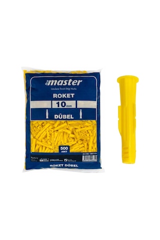 Master 501171 Performans Plastik Roket Dübel 10 Mm 500 Adet