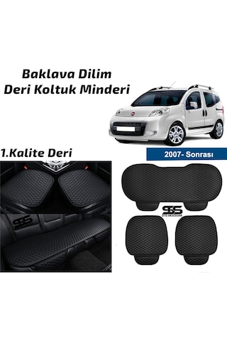Fiat Fiorino 2007 Sonrası Siyah Deri Oto Koltuk Minderleri