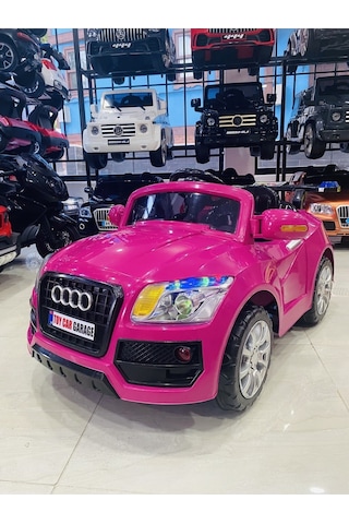 Audi Çocuk Araç Gereçleri Pembe Renk 12 Volt Akülü Araba 0-6 Yaş Mor