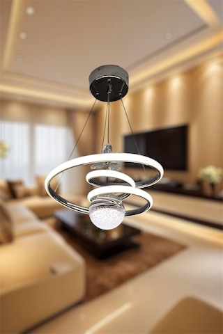 Krom Toplu Space Model 3 Renk Beyaz&sarı&günışığı Led Avize Mod