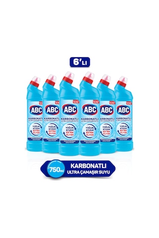 ABC Karbonatlı Ultra Çamaşır Suyu 6 x 750 ML