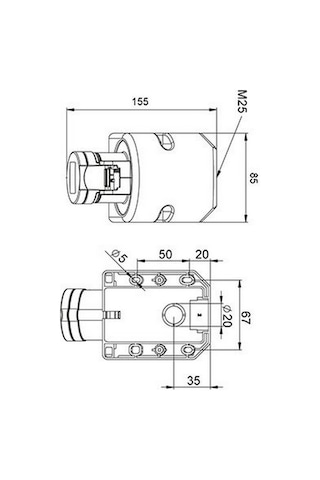 METE ENERJİ 406614V 4X32A. Ip44 Duvar Prizi Eğik Gövdeli(Vidalı B