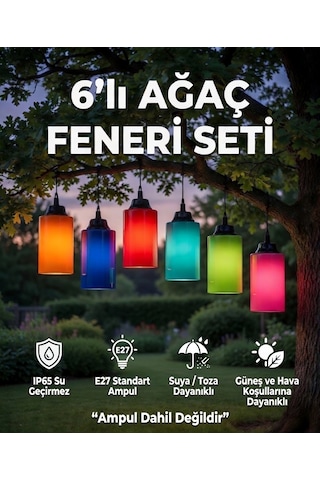 Neon Ağaç Feneri 6'lı Set