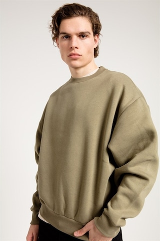 Jahr Marc Basic Oversize Haki Erkek Sweatshirt Haki