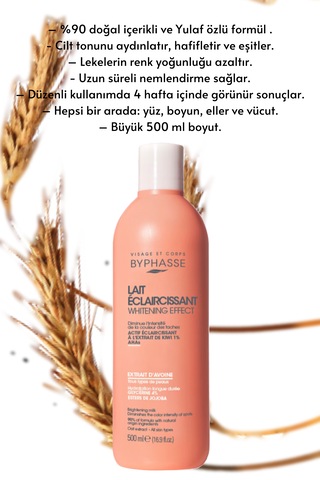 Ton Eşitleyici Ve Aydınlatıcı Vücut Sütü - Yulaf Özlü 500ml