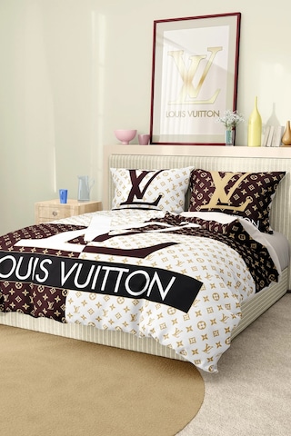 Marka Nevresim Takımı Çift Kişilik Pamuklu Saten Kumaş 6 Parça 3d Dijital Baskı Duvet Cover Set Model No:69 Renkli