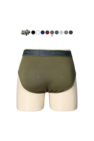 Kp Erkek Düz Pamuklu Haki Boxer Slip Boxer Haki