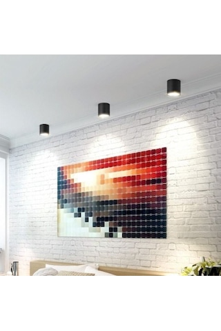 Cata Ct-5421 Foça Sıva Üstü Armatür siyah+krom Gu10 Duylu