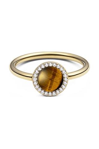 Audrey Ring Tiger Eye Gold Altın