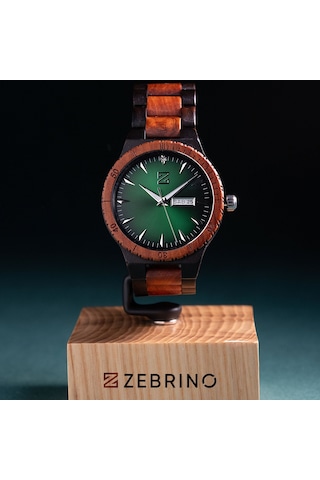 Zebrino Zbr-al-bl Alloy-blossom Ahşap Erkek Kol Saati 41 Mm