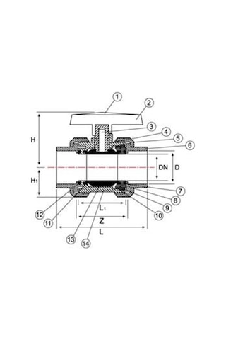 U Pvc Küresel Vana Yapıştırma Muflu 63 Mm Pimtaş
